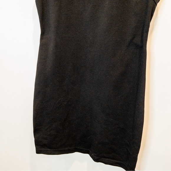 Guess Womens Black Bodycon Mini Dress with Mesh Chest Panel Size Medium LBD - Picture 4 of 10